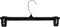 HangOn Recycled Plastic Pants Hangers with Ridged Clips, 12 Inch, Black, 10 Pack