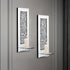 Pibeyer set 2, Crystal Crush Diamond Wall Candle holder of Rectangle Silver Mirrored Candle Sconces, Home Wall