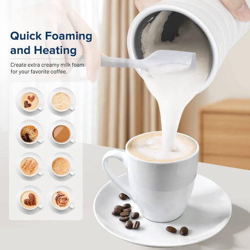 Secura Electric Milk Frother, Automatic Milk Steamer, 4-IN-1 Hot & Cold Foam Maker, 240ml Milk Warmer