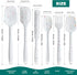 6 Piece White Silicone Spatula Set, Heat Resistant Nonstick Kitchen Utensils with Stainless Steel Core
