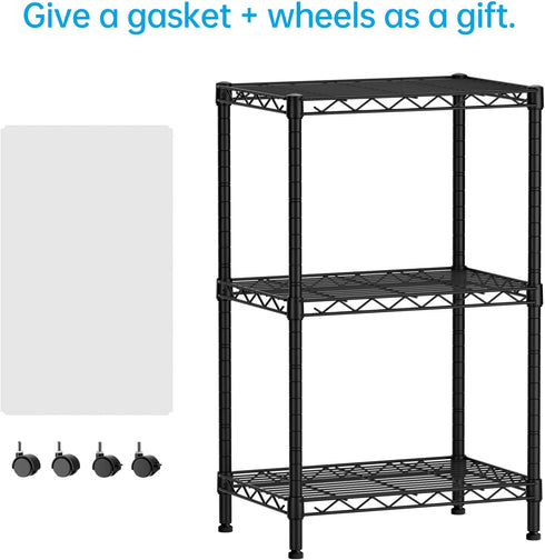 3 Pantry11.5D 17.3W 30H SINGAYE Small Shelves Storage Shelf Wire Shelving Unit Metal Shelf Adjustable Organizers