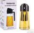 14oz Olive Oil Dispenser for Kitchen -2 in 1 Glass Oil Sprayer and Oil Dispenser,420ml Oil Bottles for Cooking,Air Fryer, Baking,Salad, Frying, BBQ (Black) by TrObayee