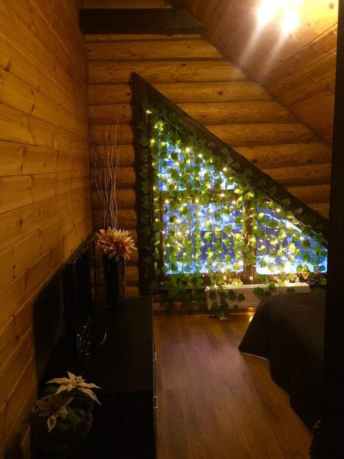 12 Strands 90 ft Artificial Fake Grape Vines - Hanging Plant Garland with 3 Strings Grapes for Decor