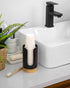 Ceramic Bathroom Cups Dispenser, 3-5 oz Disposable Paper & Plastic Holder for Countertop