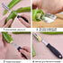 Jalapeno Corer Tool with Serrated Slice and Rubber Handle, Efficient Seed Remover for Cooking
