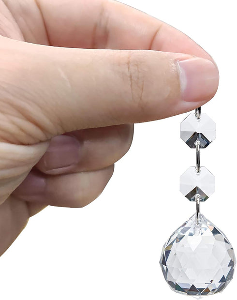 20 30mm Yesland Pcs Crystal Glass Ball, Pendants Balls & Chandelier Prisms, Clear Faceted Hanging Crystals for Wedding