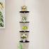 YUjieSTC 3mm 6 Inch Corner Shelf Wall Mounted, Black Corner Shelf, Shower Shelf, Floating Corner Shelf Aluminum Matte
