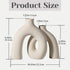 Set CEMABT Modern Nordic Boho Vase - Elegant Beige Matte Ceramic Home Decor for Living Room, Bookshelf, Mantel