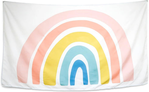 birdyboutique.com Pastel Rainbow Wall Tapestry 60 x 36 (Kids Room Decor, Nursery