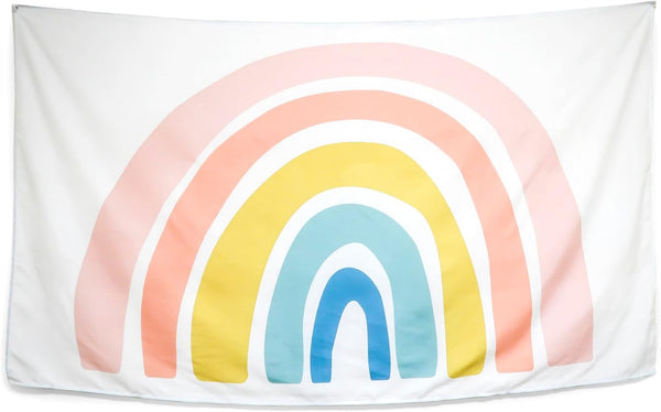 birdyboutique.com Pastel Rainbow Wall Tapestry 60 x 36 (Kids Room Decor, Nursery