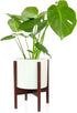 8 Inch Fox & Fern Mid Century Plant Stand Fixed Size Wooden Plant Stand for Indoor Planters (Not Included) - Raised