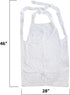 2 46"x28" MT Products Mil White Disposable Poly Aprons - Waterproof Plastic Bibs for Cooking, Dishwashing & Art (Bulk)