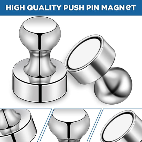 LOVIMAG 30 Pcs Strong Refrigerator Magnets, Fridge Magnets, Magnetic Push Pins for Office, Classroom, Kitchen