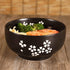 WHJY Black Ceramic Bowl with Lid, Spoon, and Chopsticks for Soup, Rice, Noodles, Japanese Traditional Style Tableware