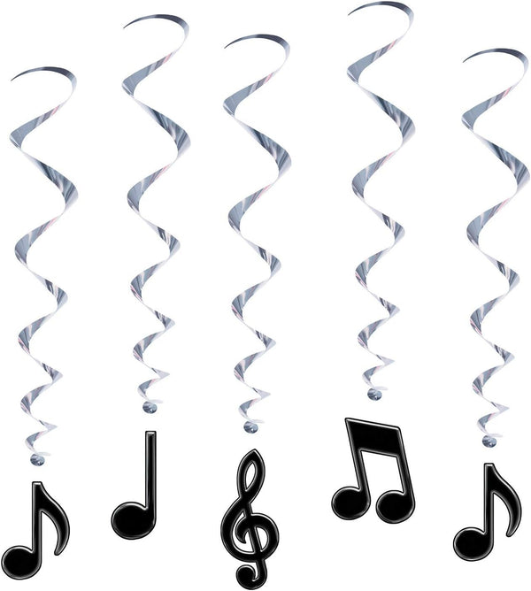 Musical Note Whirls (5/Pkg)