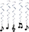 Musical Note Whirls (5/Pkg)