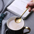 6 Pcs Stainless Steel Coffee Spoons, Round Dessert Spoons, Long Handle Spoons for Hot Chocolate, Ice Tea, Latte