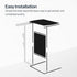 28.3" BG40SF01 HOOBRO C Shaped End Table, Side Table for Small Spaces, Couch Table with Storage Bag, Slide Under Sofa
