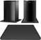 Mini Fridge Silicone Mat, 24''x24''x0.5'', Drip Pan to Prevent Appliance Leakage and Protect Floor (Black)