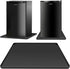 Mini Fridge Silicone Mat, 24''x24''x0.5'', Drip Pan to Prevent Appliance Leakage and Protect Floor (Black)