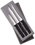 Rada Cutlery 3-Piece Cooking Essentials Knife Gift Set, Black Handles