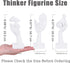 3 Set Counter (3 6") Pcs Thinker Small Statue - White Art Abstract Home Accent Figurines for Decor Woman Apartment