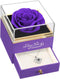 ASELFAD Preserved Real Purple Rose Gifts for Mother's Day, Forever Flowers for Mom, Grandma, Girlfriend, Anniversary