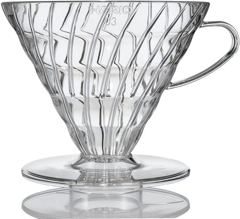 Hario V60 Plastic Coffee Dripper, Clear, Size 03