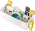 2 Pack yarlung Bedside Organizer Hanging Caddy, Bunk Bed Shelf Plastic Storage Basket with Hooks for Dorm, Bathroom