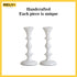 Rely+ White Candle Holders Set of 2 Decorative Centerpiece Table Holders for Taper Candles Home Decor Wedding