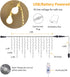 13ft 96 YOLIGHT Fairy Curtain Lights, USB/Battery Powered Ball Icicle Light LED Globe String Hanging Lights for Bedroom