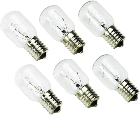 8206232A Microwave Oven Light Bulb - 40W 125V E17 Base, Compatible with Whirlpool, Maytag, GE, Kenmore, 6 Packs