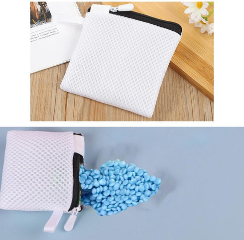 NentMent 2 Pack In-Wash Scent Booster Beads Laundry Bag with Zipper Laundry Detergent Pacs Wash Bags for Soap Pacs Pods