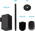 Wall-Mounted Black Toilet Brush with Stainless Steel Handle