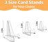 30 Pack Clear Card Display Stands, Acrylic Card Stands for Sports Cards, Mini Card Holders (2.7 Inch)