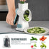 KEOUKE Rotary Cheese Grater with Handle, Vegetable Cheese Shredder Slicer for Kitchen, 3 Changeable Blades