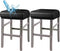 ANWUCHEN Stool Covers Rectangle,2 Pack Stretch Waterproof PU Rectangle Bar Stool Covers Elastic