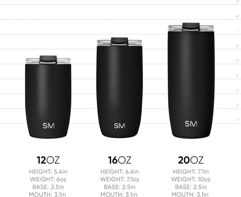 Simple Modern 20oz Travel Coffee Mug Tumbler with Flip Lid, Insulated Stainless Steel Cold Brew Cup, Voyager