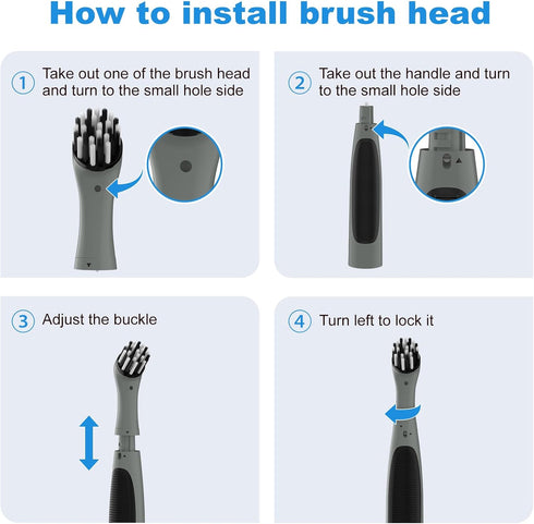 Cleaning Brush Set (Gray & Black)