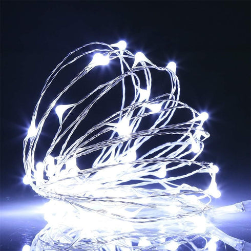 Yalilong Decoration,6 on/18 Off,30 LEDs,10 1) with Timer Function Battery Operated Dewdrop Led Lights,Mini Fairy Lights
