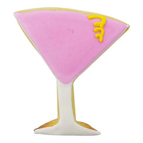 R&M International 1978 Beverage Cookie Cutters, 6-Piece Set Martini Glass, Champagne Flute, Wine Glass, and More