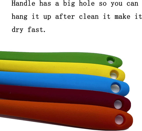 6 Pcs Silicone Spatulas, 8.3 inch Small Rubber Spatula Heat Resistant Non-Stick Baking Mixing Tool