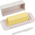 Bamboo Butter Dish with Lid and Knife, Small Butter Keeper for One Stick, Dishwasher Safe for Kitchen