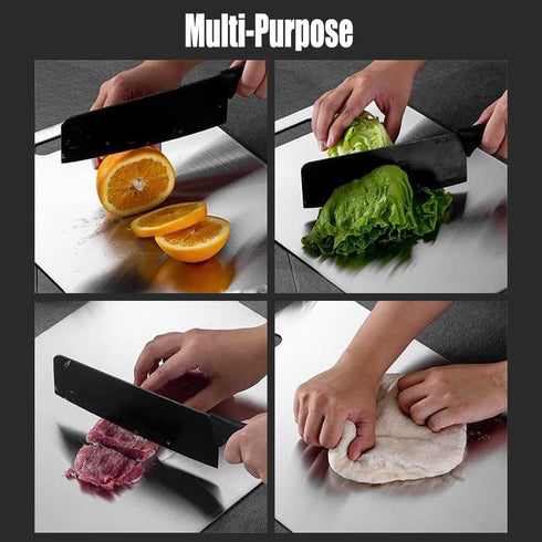 WHANIDU 13.4 9 Stainless Steel Cutting Board, Titanium Cutting Board, Titanium Cutting Boards for Kitchen,Double Sided