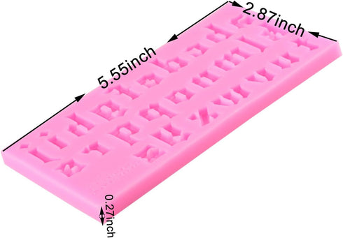 Mujiang Number Chocolate Mould | Silicone Letter Mold Candy Making Alphabet Molds Set of 3