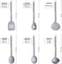 Silicone Kitchen Utensils Set - Culinary Couture 6-Pieces Grey Silicone Cooking Utensils Set for Nonstick Cookware - Silicone Spatulas Set, Stainless Steel Handle & Other Kitchen accessories by Culinary Couture
