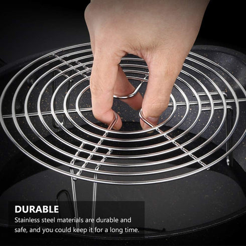 Cabilock 6.3x2.8 Inch Round Steam Rack, Stainless Steel Cooking, Grilling, Canning, Cooling Rack for Baking