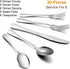Wildone 30-Piece Silverware Flatware Cutlery Set, Stainless Steel Tableware Utensils Service for 6, Include Dinner Knives/Forks/Spoons, Mirror Polished, Dishwasher Safe by Wildone