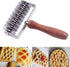 Hosmide Kitchen Baking Dough Cookie Pie Pizza Pastry Lattice Roller Cutter Tool - Stainless Steel with Wood Handle