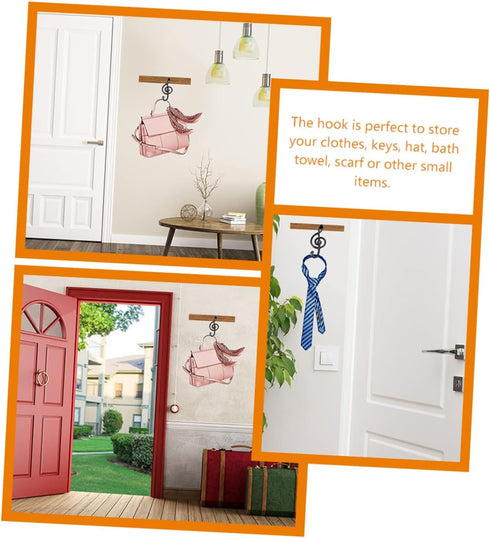 2pcs Music Decor Coat Hook, Wall Mount Guitar Hangers, Decorative Towel Hooks for Hats, Robes, and Purses, Iron Metal